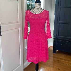 Pink Owl Pink Lace Dress